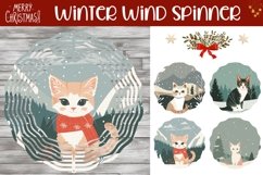 Christmas Cat Wind Spinner, Cozy Christmas Wind Spinner Product Image 1