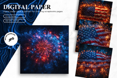 4th of July Patriotic USA American Flag Background Wallpaper Product Image 1