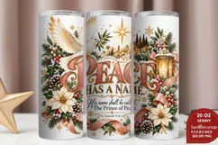 Peace Has a Name 20oz Tumbler Wrap, Prince of Peace Tumbler Product Image 2