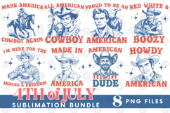 American Cowboy 4th of July USA Eagle Horse PNG DTF Bundle Product Image 1