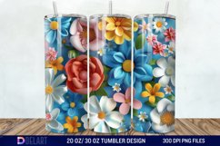 3D Floral Tumbler Wrap Product Image 1