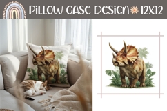 Dinosaur Pillow Design, Dino Pillow Sublimation Product Image 1
