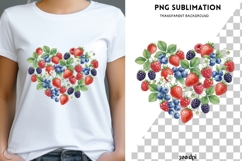 Berry heart png design for T-shirts Product Image 1