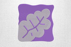 Purple Leaf Abstract Embroidery Design File Product Image 1