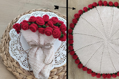 Trending Roses Flowers Bouquet Blanket Crochet Pattern Product Image 1