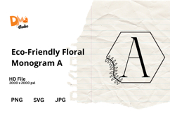 Eco-Friendly Floral Monogram Product Image 1