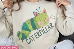 Caterpillar PNG, Funny Animal Puns Sublimation PNG Product Image 1