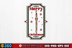 Merry farmhouse christmas SVG, Farmhouse Christmas Sign SVG Product Image 2