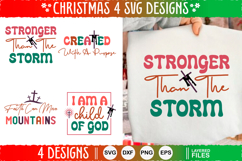 4 Christmas SVG Designs, Christmas SVG Cut file design Product Image 1