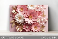 3D Flowers Cutting Board. Flowers Cutting Board Design Product Image 1