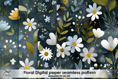 Floral digital paper Product Image 1