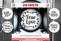 Victorian Romance Valentine Car Coaster Product Image 1