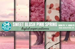 Sweet Blush Pink Spring Backgrounds Bundle JPG Product Image 2