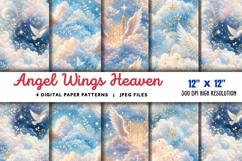 Angel Wings Heaven Clouds Stair JPG Product Image 1