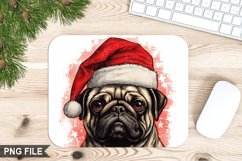 Christmas Dog Sublimation Mouse Pad PNG Design Product Image 1