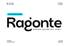 Ragonte - Future Geometric Sans Font Product Image 1