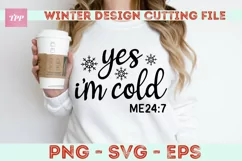 Funny Winter Svg - Design- I'm Cold Design SVG PNG EPS Product Image 2