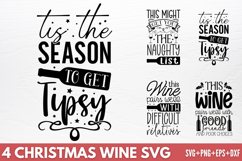 Christmas Wine SVG Product Image 1