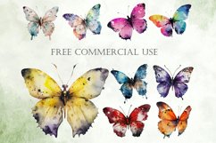 Watercolor butterfly clipart, Painted butterflies clipart Product Image 3