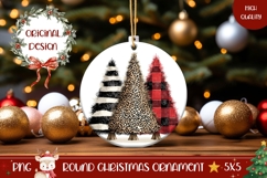 Rustic Christmas Ornament Print, Winter Ornament Template Product Image 1
