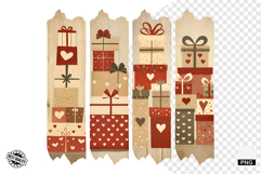Wooden Christmas Brushstrokes Clipart Product Image 1
