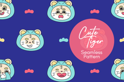 Cute Tiger Seamless Pattern PNG Product Image 1