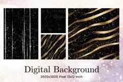 Black Glitter Background Wallpaper Sparkles Digital Paper Product Image 1