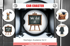 Nostalgic Academia Car Coaster Product Image 1