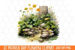 St Patrick Day Flowers Clipart Product Image 1