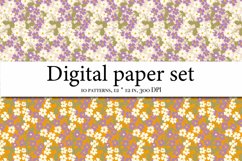 Wildflowers Aesthetics Digital Paper, Meadow Flowers Product Image 5