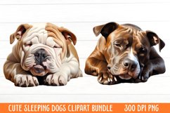 Cute Sleeping Dogs Clipart Product Image 1