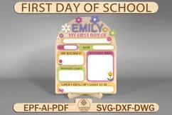 Personalized First Day Of School Sign Svg Product Image 1