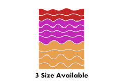 Colorful Wavy Stripes Abstract Embroidery Design Product Image 1