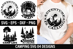 Camping Quotes SVG Design - Adventure Awaits Product Image 1