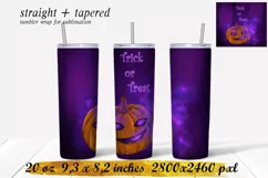 Trick or Treat Halloween tumbler,20 oz skinny tumbler Product Image 1
