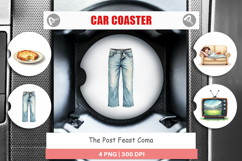 Car Coaster Watercolor Post Feast Coma Product Image 1