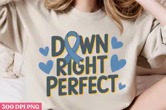 Down Right Perfect PNG, Syndrome Sublimation PNG Product Image 1