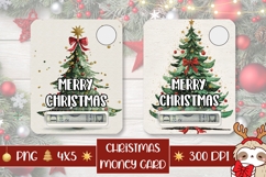Cartoon Christmas Tree Money Card, Christmas Money Holder Product Image 1