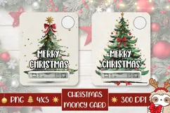 Cartoon Christmas Tree Money Card, Christmas Money Holder Product Image 1