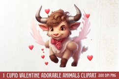 Adorable Animals Cupid Valentine Clipart sublimation Product Image 1