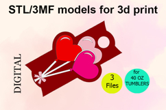 Ballons, 40 OZ Tumbler, STL/3MF files for 3D Printing Product Image 1