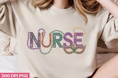 Nurse PNG, Mardi Gras Sublimation PNG Product Image 2