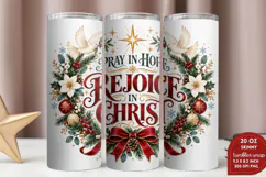 Christmas Peace 20oz Tumbler Wrap, Jesus Is Christmas Nativi Product Image 2