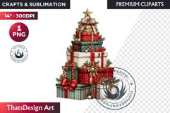 Traditional Christmas Clipart PNG, xmas sublimation, santa Product Image 1