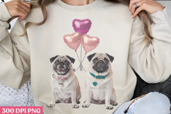 Valentine Dog Sublimation PNG Product Image 1