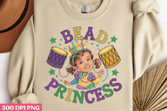 BEAD PRINCESS PNG, Mardi Gras Sublimation PNG Product Image 2