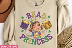 BEAD PRINCESS PNG, Mardi Gras Sublimation PNG Product Image 2