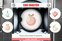 Dainty Christmas Ornaments Car Coaster Product Image 1
