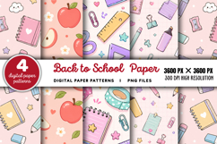 Back To School Paper Pattern PNG Product Image 1