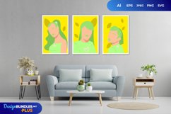 Hand Drawn Woman Portrait SVG File Product Image 1